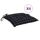 Vidaxx coussins de chaise 4 pcs motif losange 40x40x7 cm tissu noir