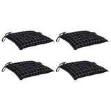 Vidaxx coussins de chaise 4 pcs motif losange 40x40x7 cm tissu noir