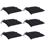 Vidaxx coussins de chaise 6 pcs motif losange 40x40x7 cm tissu noir
