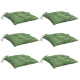 Vidaxx coussins de chaise 6 pcs motif feuille 40x40x7 cm tissu