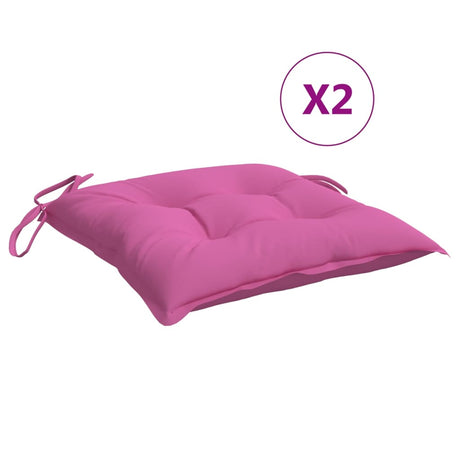VidaXL coussins de chaise 4 pcs 40x40x7 cm tissu rose
