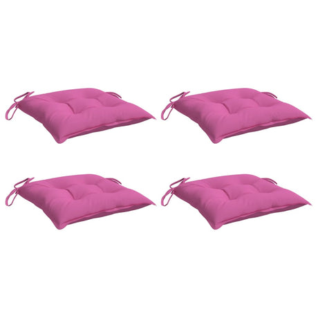 VidaXL coussins de chaise 4 pcs 40x40x7 cm tissu rose