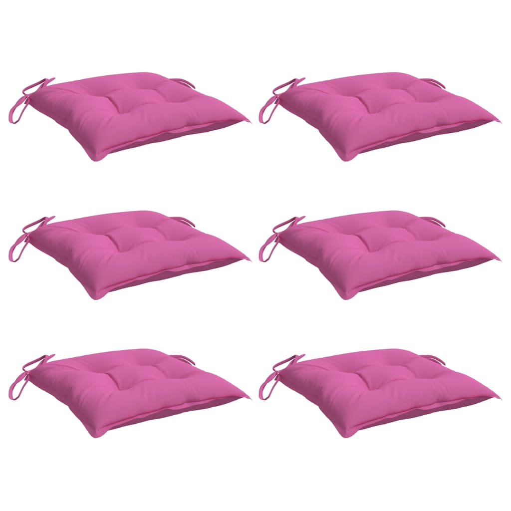 Vidaxl Chair cushions 6 pcs 40x40x7 cm Fabric pink