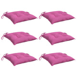 Vidaxl Chair cushions 6 pcs 40x40x7 cm Fabric pink