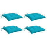 VidaXL coussins de chaise 4 pcs 40x40x7 cm tissu turquoise