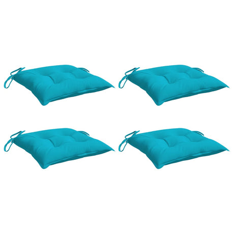 VidaXL coussins de chaise 4 pcs 40x40x7 cm tissu turquoise