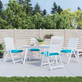 VidaXL coussins de chaise 4 pcs 40x40x7 cm tissu turquoise