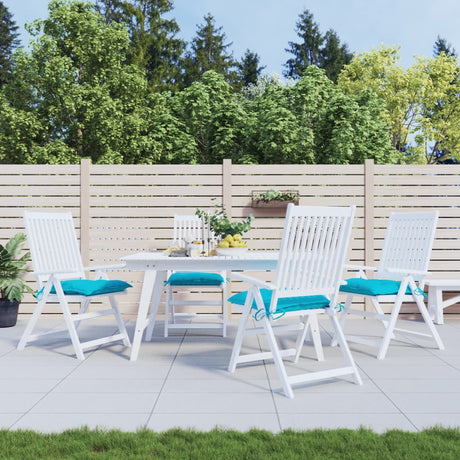 VidaXL coussins de chaise 4 pcs 40x40x7 cm tissu turquoise