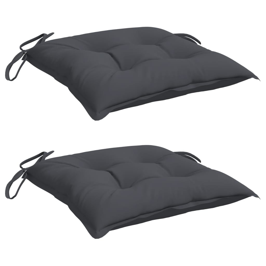 Vidaxx coussins de chaise 2 pcs 50x50x7 cm tissu oxford anthracite