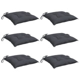 VidaXL coussins de chaise 6 pcs 50x50x7 cm tissu oxford anthracite