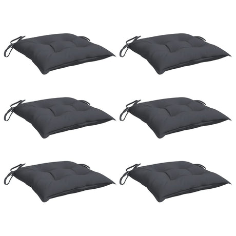 VidaXL coussins de chaise 6 pcs 50x50x7 cm tissu oxford anthracite