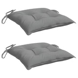 VidaXL coussins de chaise 2 pcs 50x50x7 cm tissu oxford gris