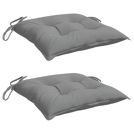 VidaXL coussins de chaise 2 pcs 50x50x7 cm tissu oxford gris