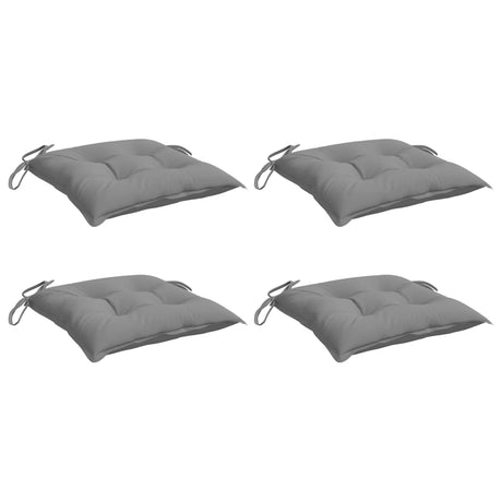 VidaXL coussins de chaise 4 pcs 50x50x7 cm tissu oxford gris