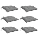 Vidaxx coussins de chaise 6 pcs 50x50x7 cm tissu oxford gris