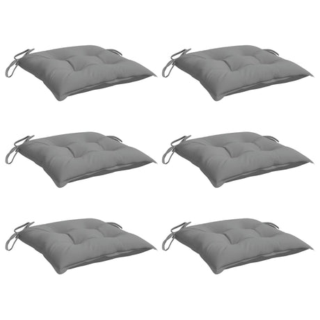 Vidaxx coussins de chaise 6 pcs 50x50x7 cm tissu oxford gris