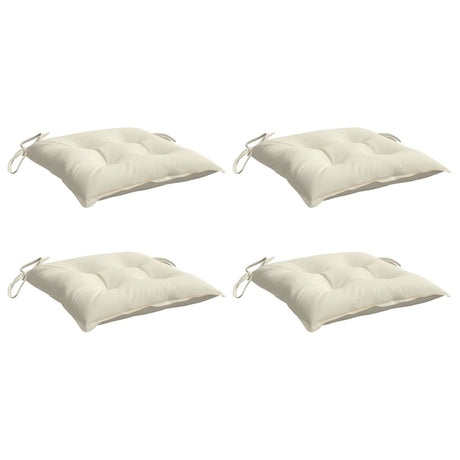 Vidaxx coussins de chaise 4 pcs 50x50x7 cm tissu oxford blanc crème