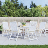 VidaXL coussins de chaise 6 pcs 50x50x7 cm tissu oxford blanc crème