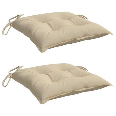 VidaXL coussins de palette 2 pcs 50x50x7 cm tissu oxford beige