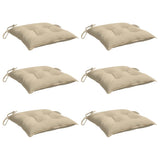 VidaXL coussins de palette 6 pcs 50x50x7 cm tissu oxford beige