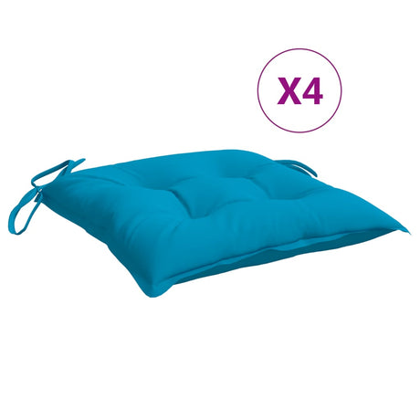 VidaXL coussins de palette 4 pcs 50x50x7 cm tissu oxford bleu clair