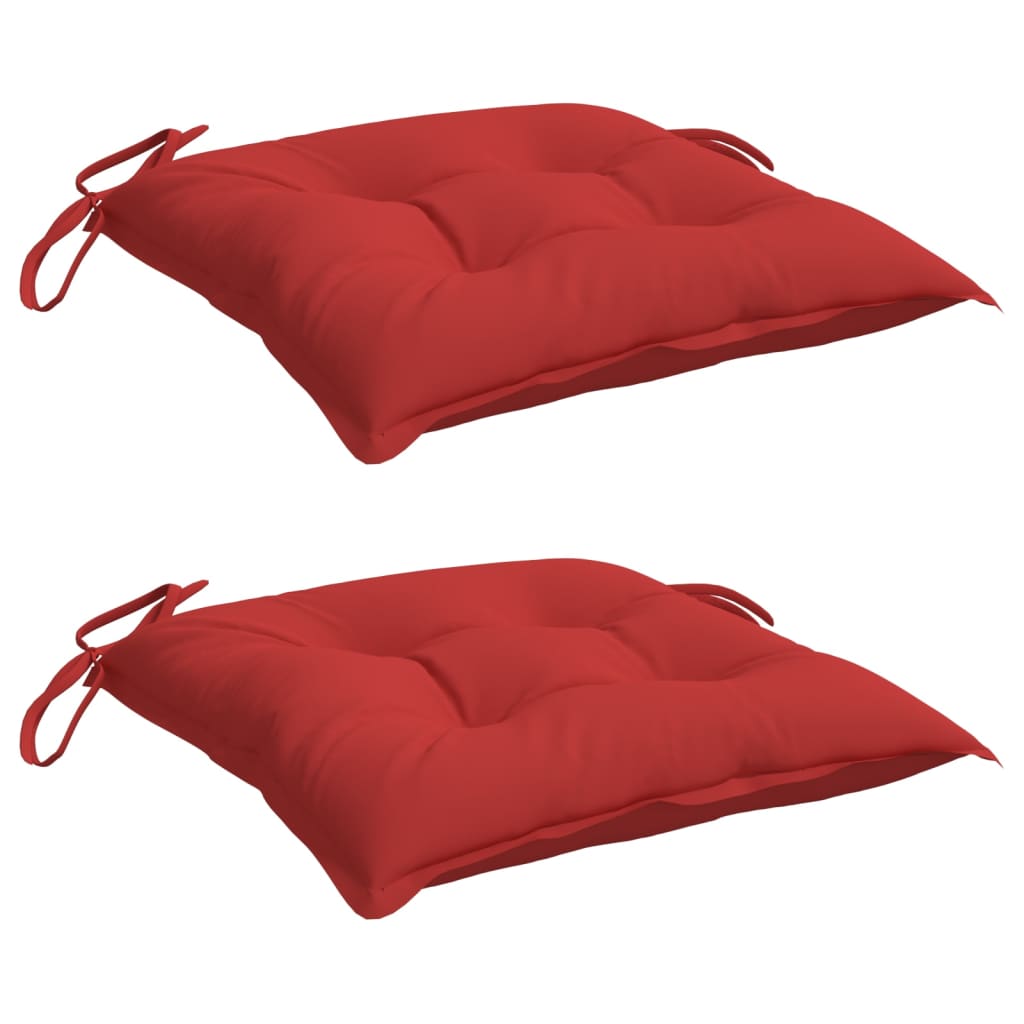 VidaXL coussins de palette 2 pcs 50x50x7 cm tissu oxford rouge
