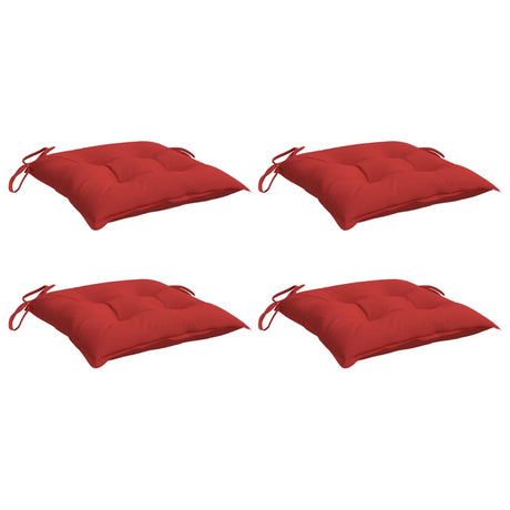 VidaXL coussins de palette 4 pcs 50x50x7 cm tissu oxford rouge
