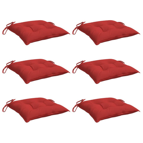 Vidaxx coussins de palette 6 pcs 50x50x7 cm tissu oxford rouge