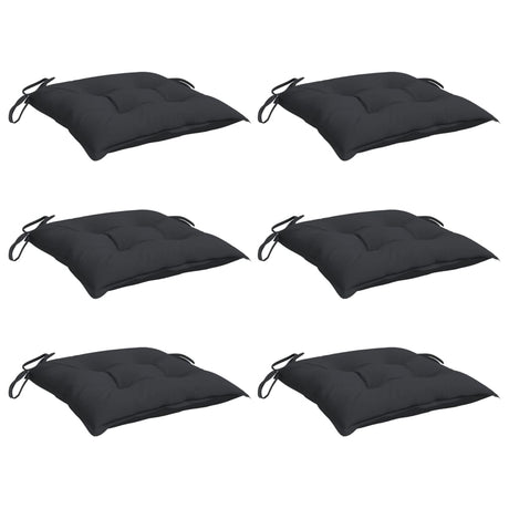 VidaXL coussins de palette 6 pcs 50x50x7 cm tissu oxford noir