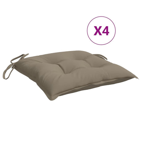 Vidaxx coussins de palette 4 pcs 50x50x7 cm tissu oxford taupe
