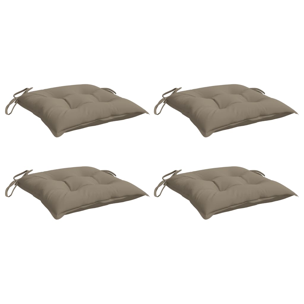 Vidaxx coussins de palette 4 pcs 50x50x7 cm tissu oxford taupe