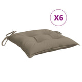 VidaXL coussins de palette 6 pcs 50x50x7 cm tissu oxford taupe