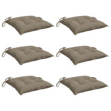 VidaXL coussins de palette 6 pcs 50x50x7 cm tissu oxford taupe