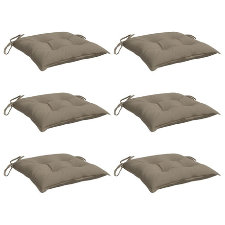 VidaXL coussins de palette 6 pcs 50x50x7 cm tissu oxford taupe