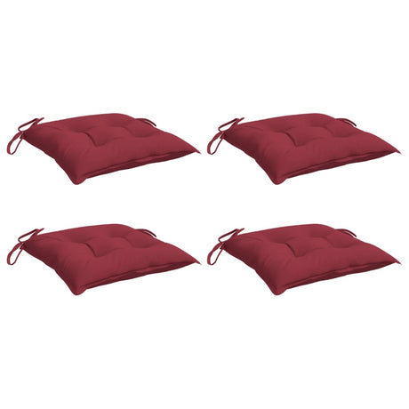 Vidaxx coussins de palette 4 pcs 50x50x7 cm tissu oxford rouge vin