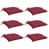 Vidaxx coussins de palette 6 pcs 50x50x7 cm tissu oxford rouge vin