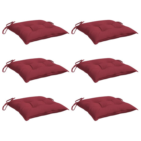 Vidaxx coussins de palette 6 pcs 50x50x7 cm tissu oxford rouge vin