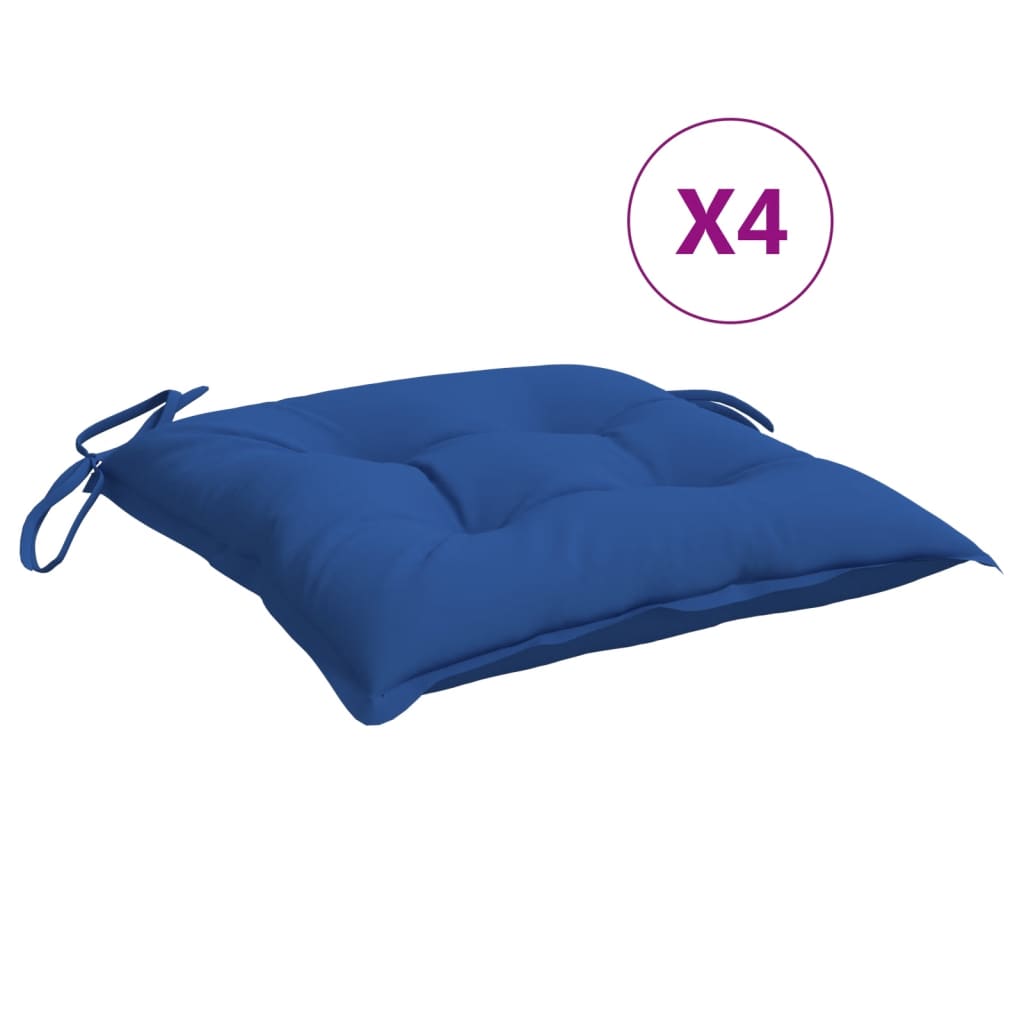 VidaXL coussins de palette 4 pcs 50x50x7 cm tissu oxford bleu
