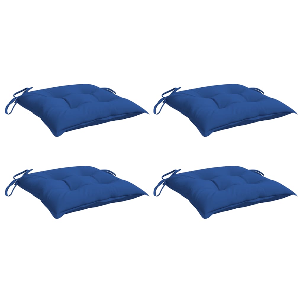 VidaXL coussins de palette 4 pcs 50x50x7 cm tissu oxford bleu