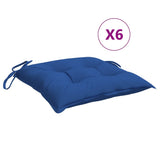 VidaXL coussins de palette 6 pcs 50x50x7 cm tissu oxford bleu