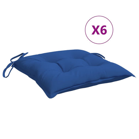 VidaXL coussins de palette 6 pcs 50x50x7 cm tissu oxford bleu