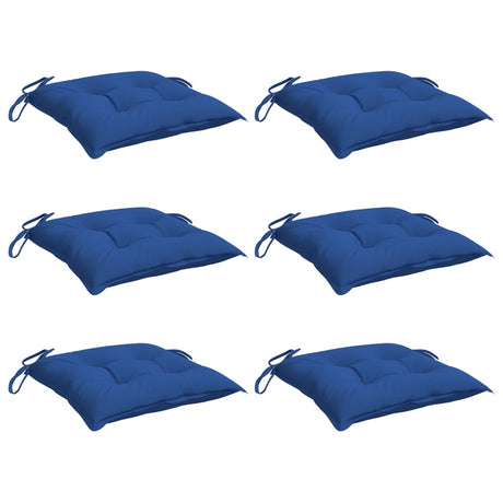 VidaXL coussins de palette 6 pcs 50x50x7 cm tissu oxford bleu