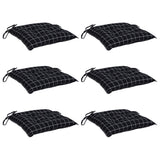 Vidaxx coussins de chaise 6 pcs 50x50x7 cm tissu motif losange noir