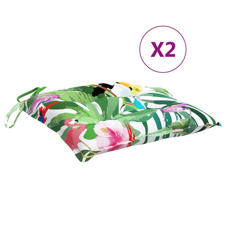 Vidaxx coussins de chaise 2 pcs 50x50x7 cm tissu multicolore