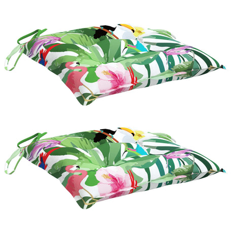 Vidaxx coussins de chaise 2 pcs 50x50x7 cm tissu multicolore