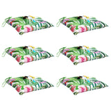 VidaXL coussins de chaise 6 pcs 50x50x7 cm tissu multicolore