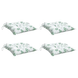 VidaXL coussins de chaise 4 pcs 50x50x7 cm tissu motif feuille