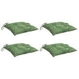VidaXL coussins de chaise 4 pcs motif feuille 50x50x7 cm tissu