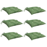 Vidaxx coussins de chaise 6 pcs motif feuille 50x50x7 cm tissu