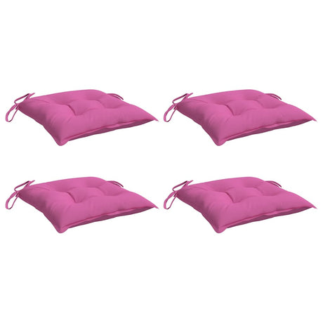 VidaXL coussins de chaise 4 pcs 50x50x7 cm tissu oxford rose
